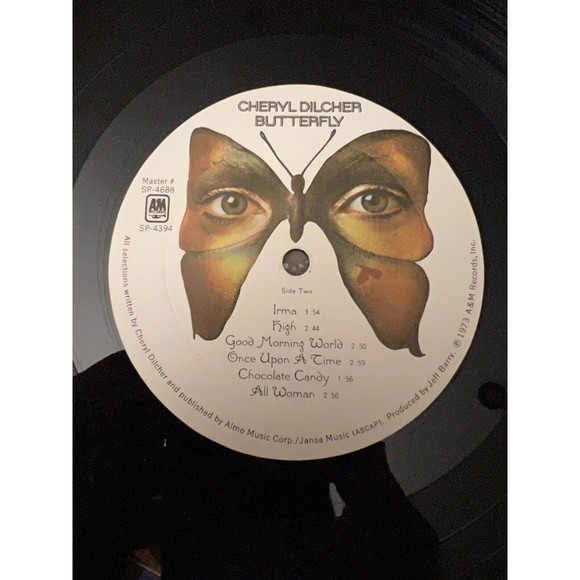 Cheryl Dilcher Butterfly LP 1973 A&M SP-4687 SP 4394 Gatefold Die Cut Lyrics EX - Picture 10 of 10